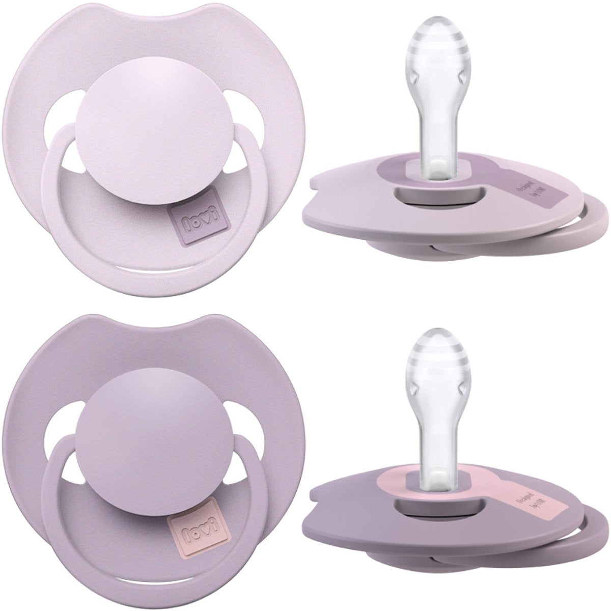 Ciuccio Difrax lovi Dynamic Prime - da 0 a 6 mesi - rosa chiaro viola - 2 pezzi
