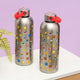 Paladone Botella de metal Super Mario con asa de transporte - Botella de acero inoxidable 500 ml -