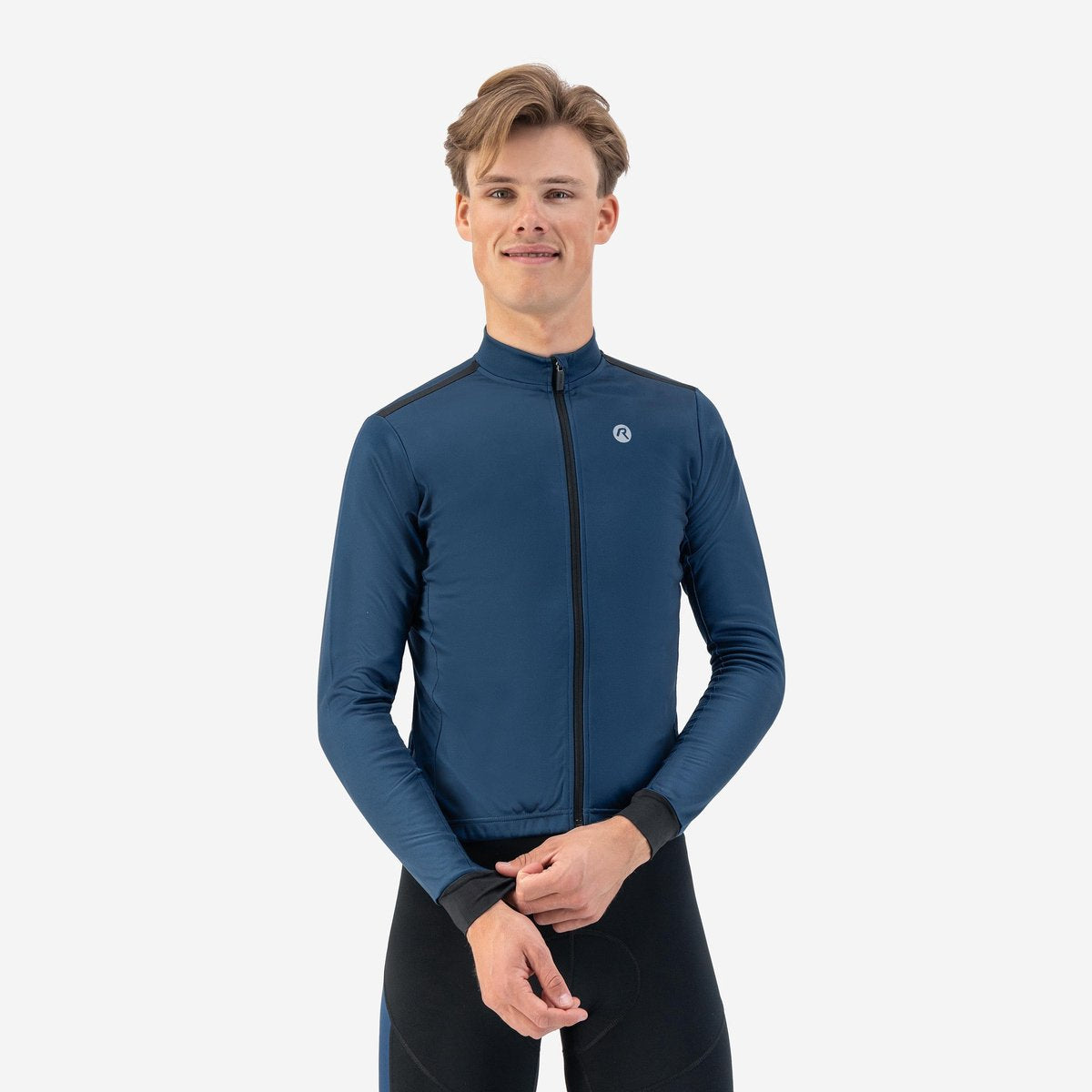 Maglia ciclismo Rogelli core da uomo - maniche lunghe - blu scuro - s