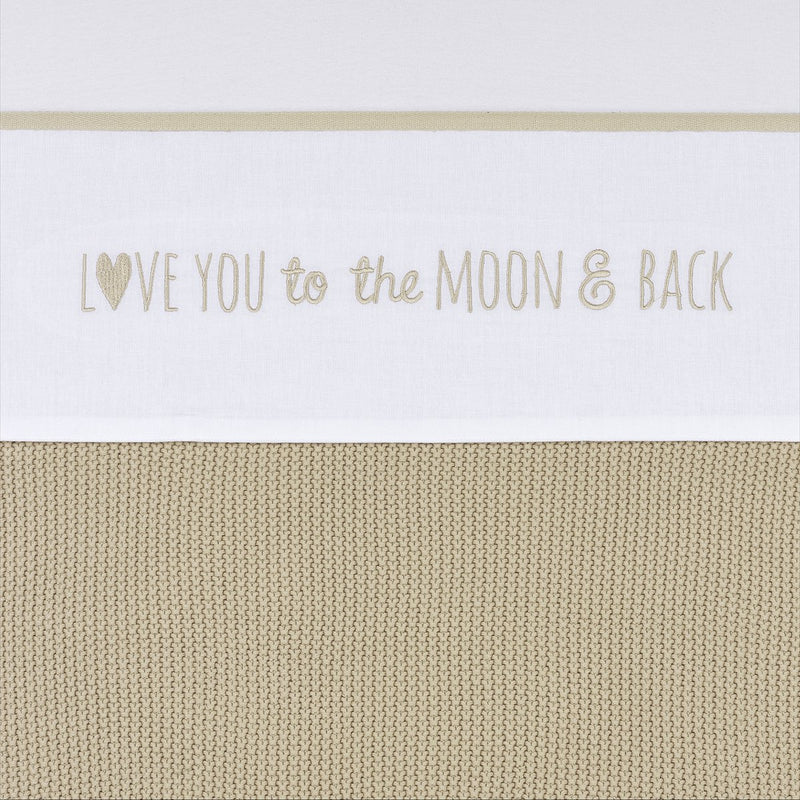 Lenzuolo per culla Meyco Baby Love You To The Moon - sabbia - 75x100 cm - 0,3 tog