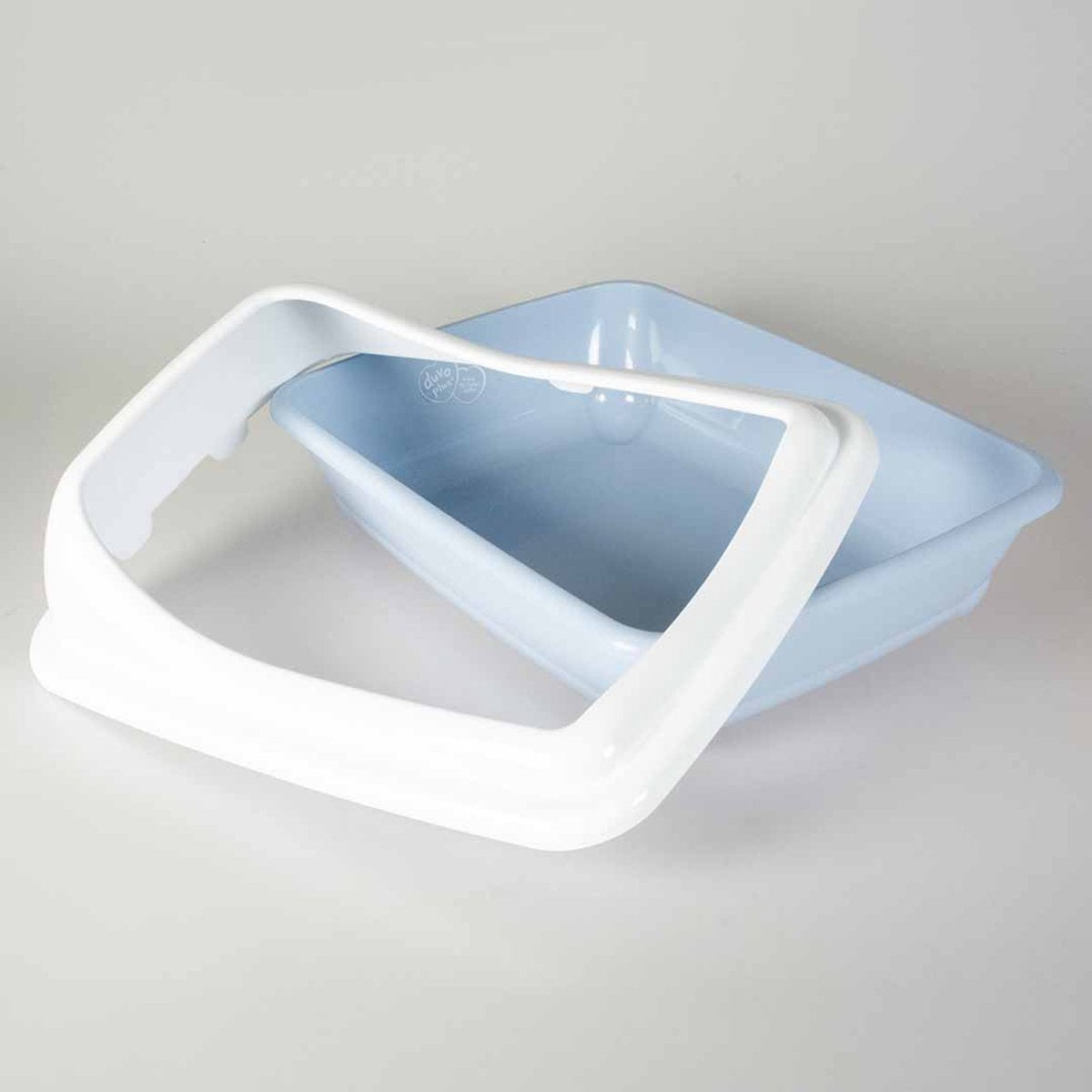 Duvo + kattentoilet birba met rand azzurro m - 46x35x20cm