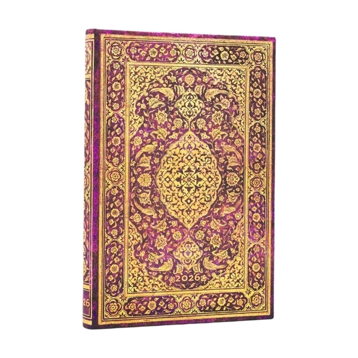 Paperblanks 2026 il frutteto (poesia persiana) mini agenda giornaliera flessibile da 12 mesi con copertina rigida orizzontale 2026 (chiusura con elastico)