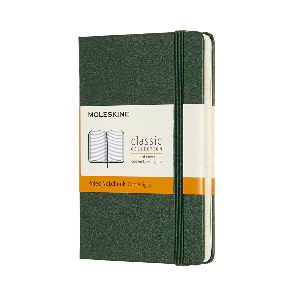 Taccuino classico Moleskine - tascabile - copertina rigida - a righe - verde mirto