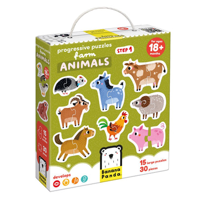 Panda de plátano - Animales de granja Rising Puzzles - 33º.