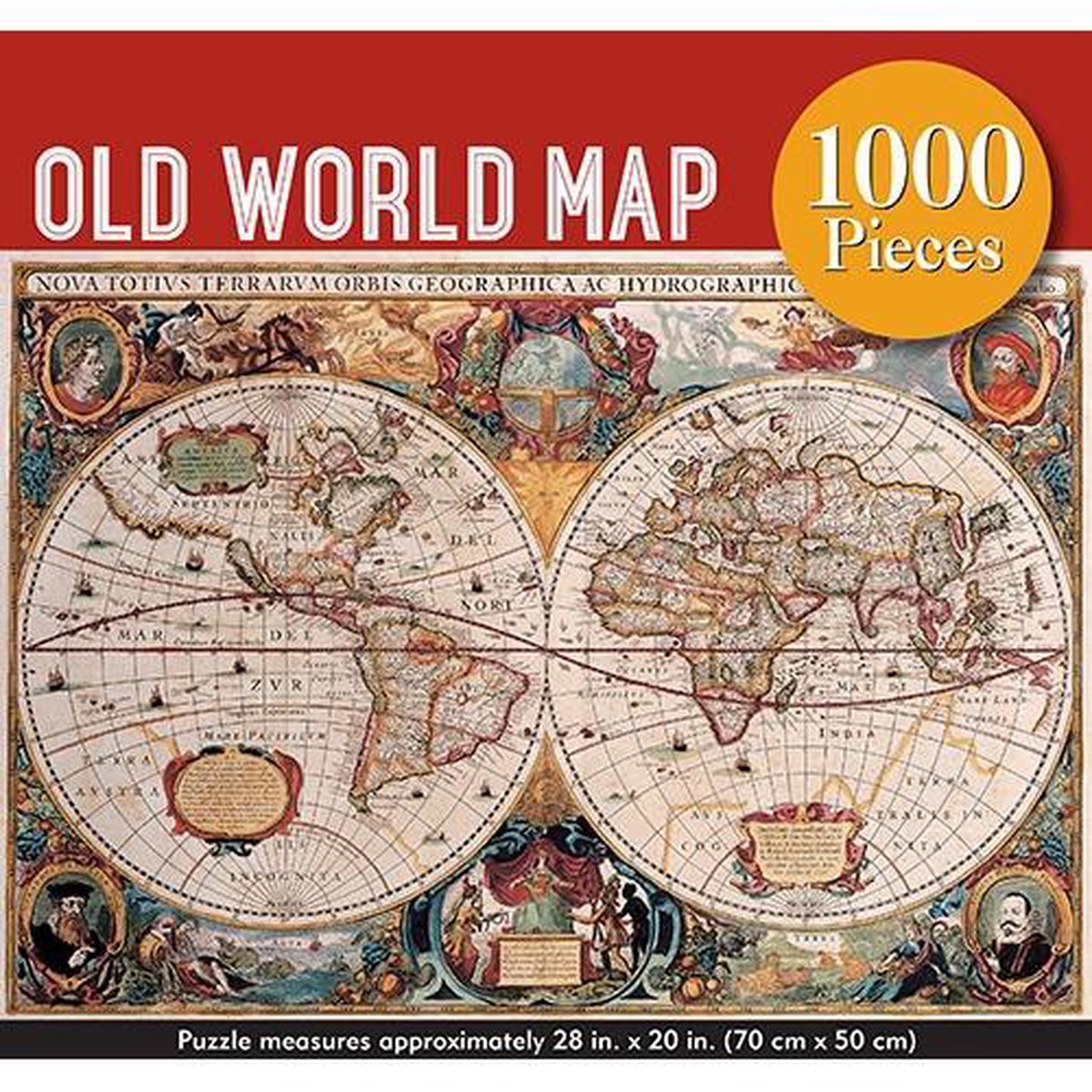 Puzzle Peter Pauper - mappa del vecchio mondo - 1000 pezzi