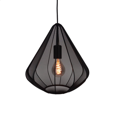Lámpara colgante Eglo dolwen - e27 - ø 33,5 cm - negro - textil