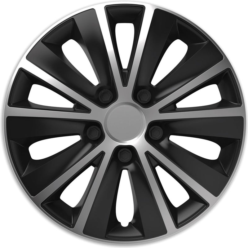 Coprimozzi Versaco Rapide - argento nero - 16 pollici - 4 pezzi