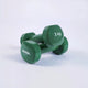 Hush sport - set di manubri 2 x 3 kg verde oliva - rivestimento in vinile con impugnatura antiscivolo - ghisa - pratico design esagonale - adatto per allenamenti di forza e fitness