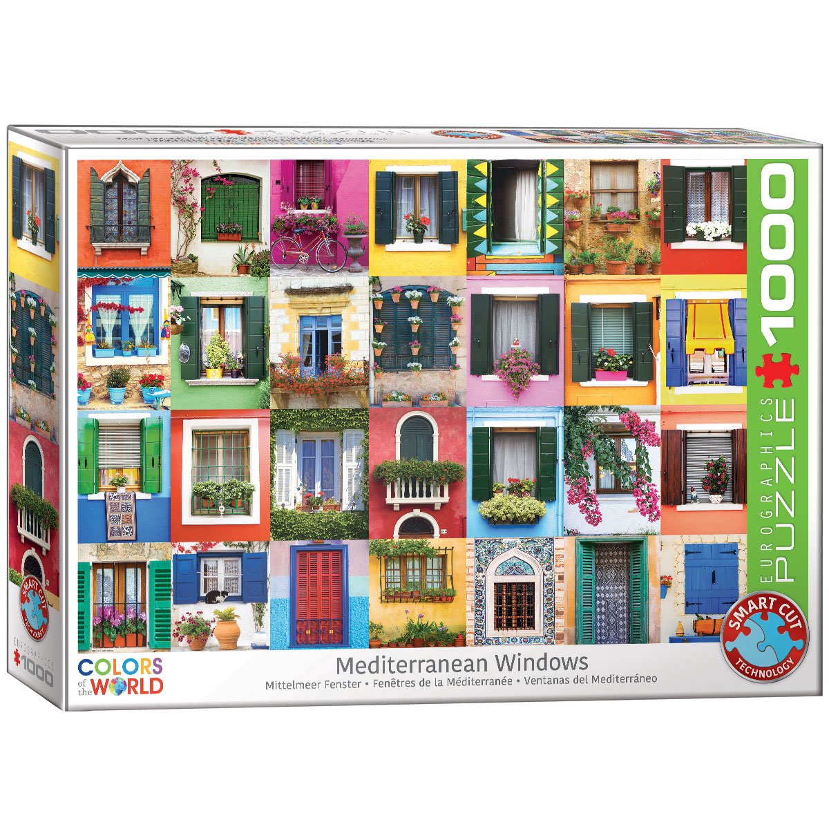 Eurographics - Finestre mediterranee [finestre mediterranee] - 1000 pezzi 68×48 cm (l×a) - puzzle