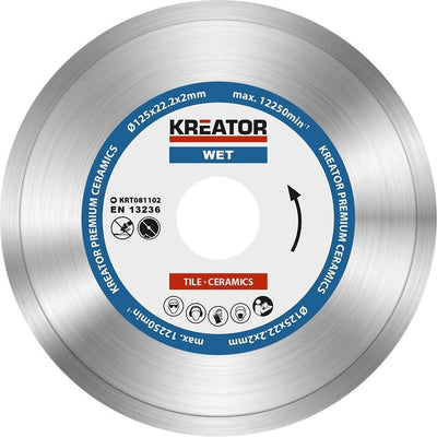 Kreator krt081102 disco diamantato d125 premium bagnato