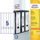 Etichette sul dorso dei raccoglitori avery l4758-25 opache