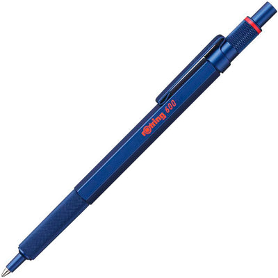 Rotring 600 ballpoint pen | medium point | black ink | blue housing | refillable