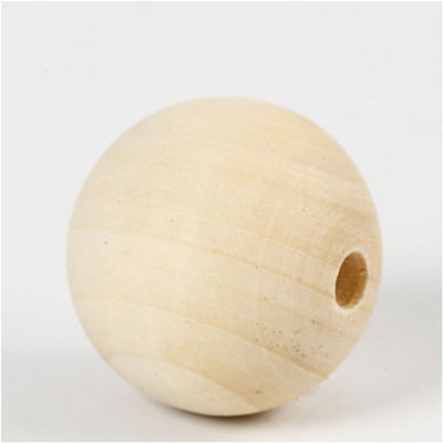 Perlina in legno Creativ Company, d 40 mm, misura del foro 7 mm, 6 pezzi 1 scatola