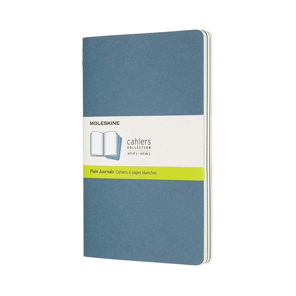Moleskine cahier journals - large - blank - blue - set of 3
