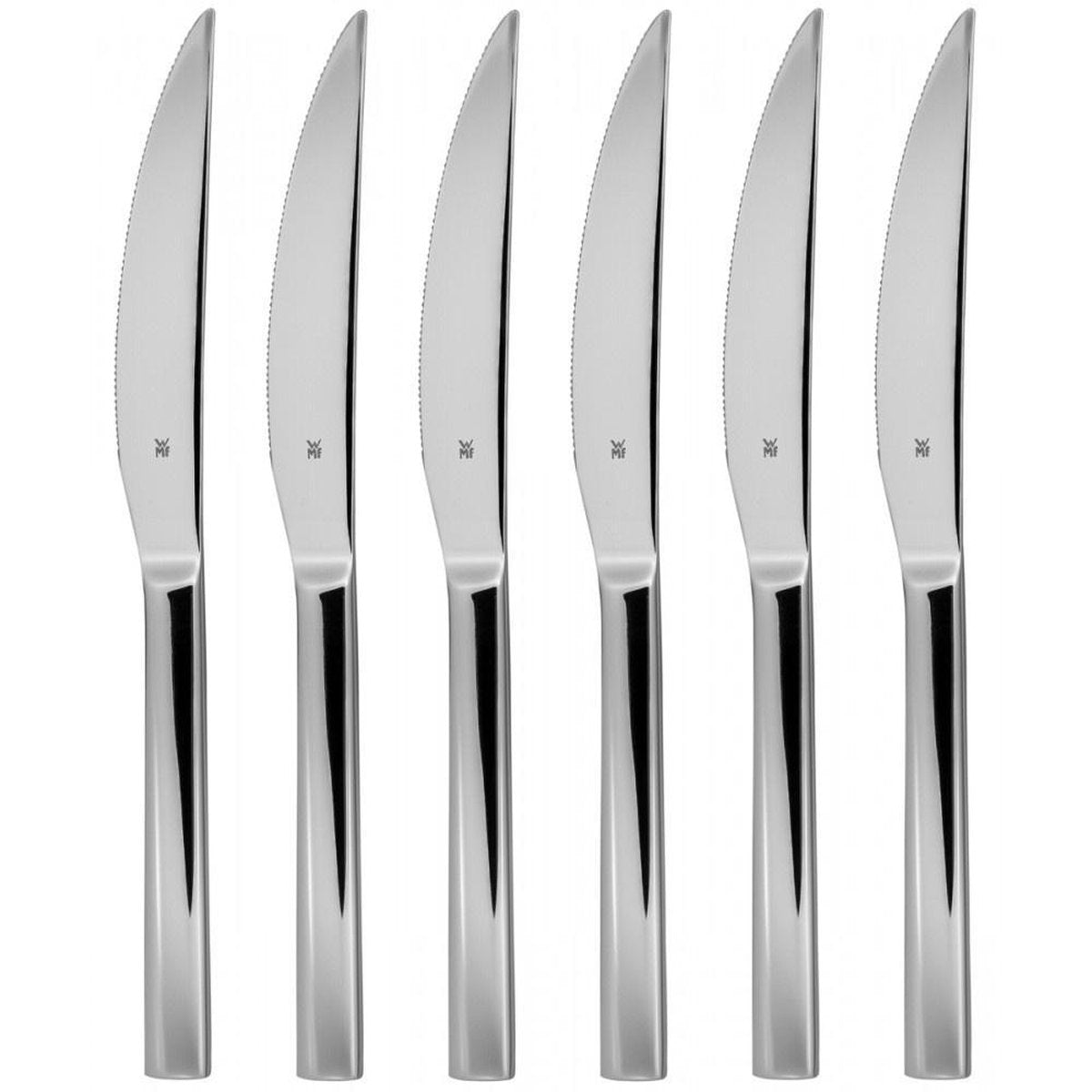 Cuchillos para carne WMF nuova - 6 piezas - acero inoxidable - ergonómicos - para un corte perfecto