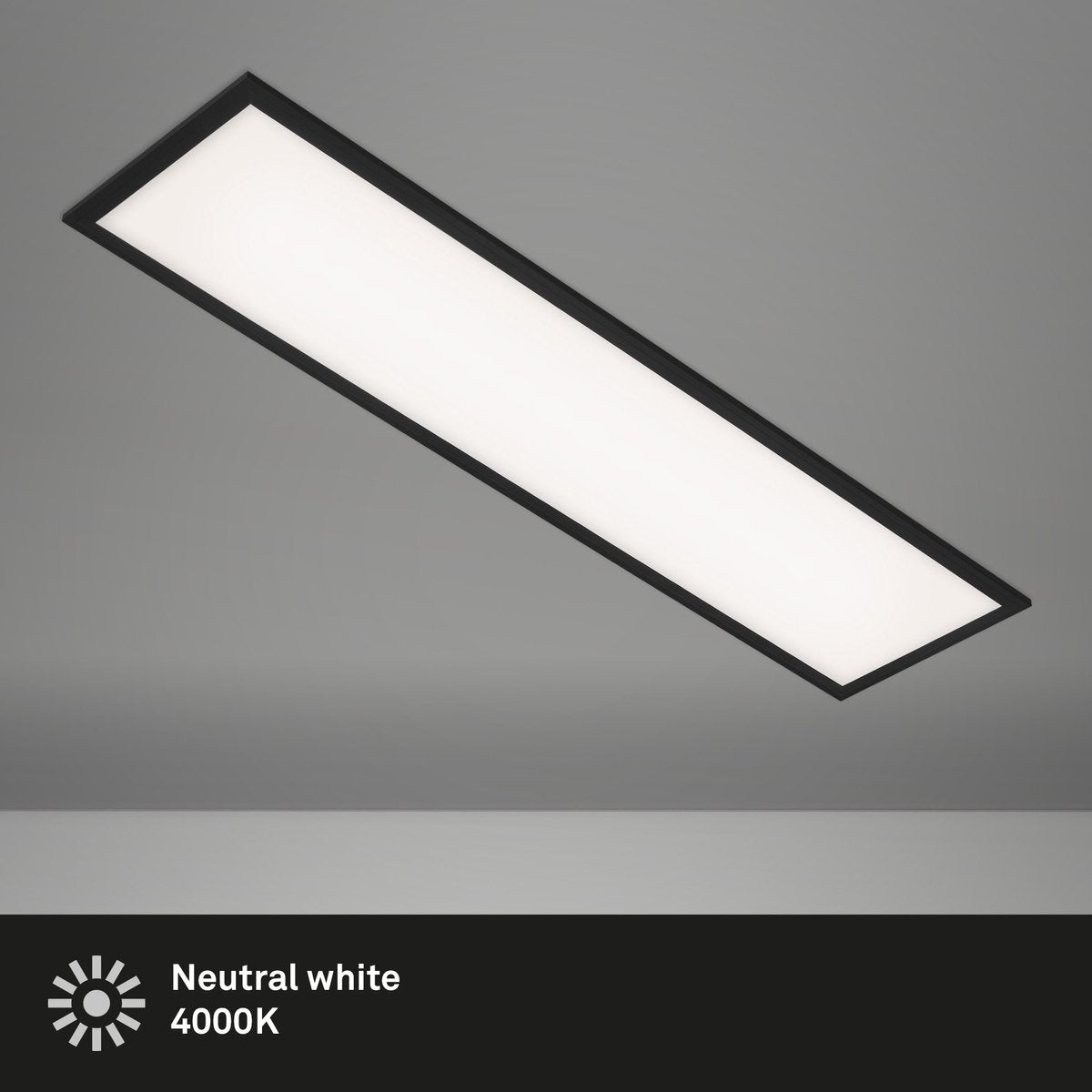 Briloner simple - plafoniera led - plafoniera - pannello - 22w - 2.200lm - 4.000k luce bianca neutra - 100cm - nero