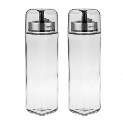 Kinghoff - bottle set for oil and vinegar - glass bottles - 270 ml - environmentally friendly