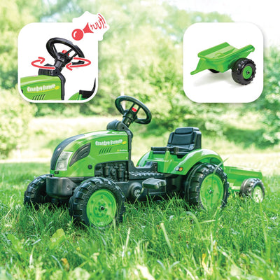 Granjero rural de Falk - niño - verde - tractor de pedales