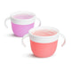 Munchkin baby bakje 2-pack - snack catcher - morsbestendige snackhouder voor peuters - eetbakje - kinderservies - roze paars