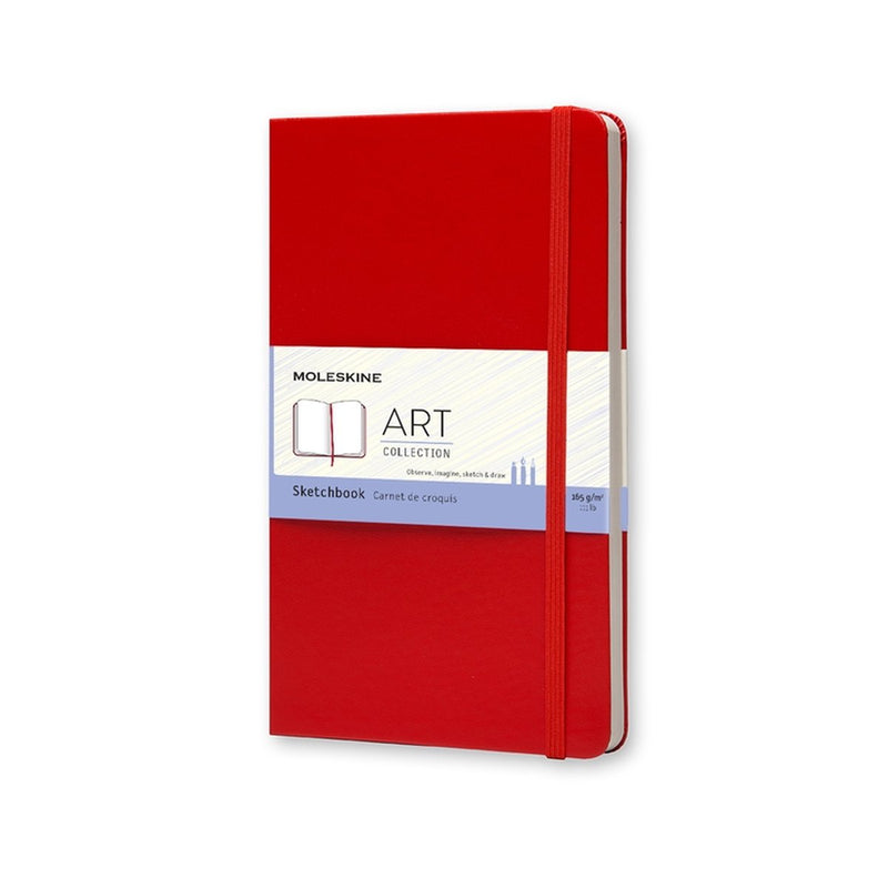 Cuaderno de bocetos artístico Moleskine - grande - tapa dura - rojo