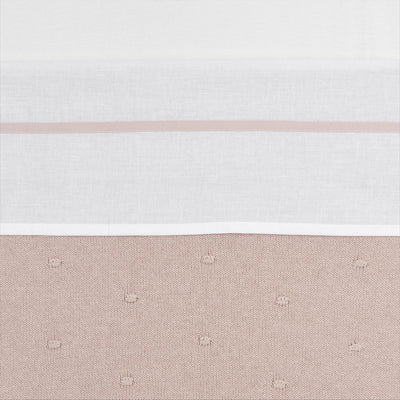 Sábana para cuna Meyco baby piping - rosa suave - 100x150cm - 0,3 tog