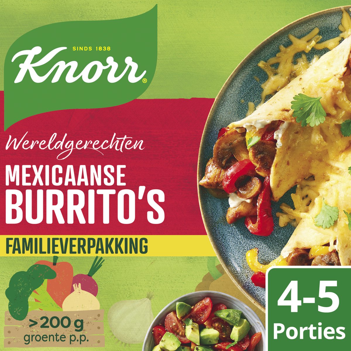 Knorr burritos xxl - messicano - 5 x 351 g - confezione risparmio
