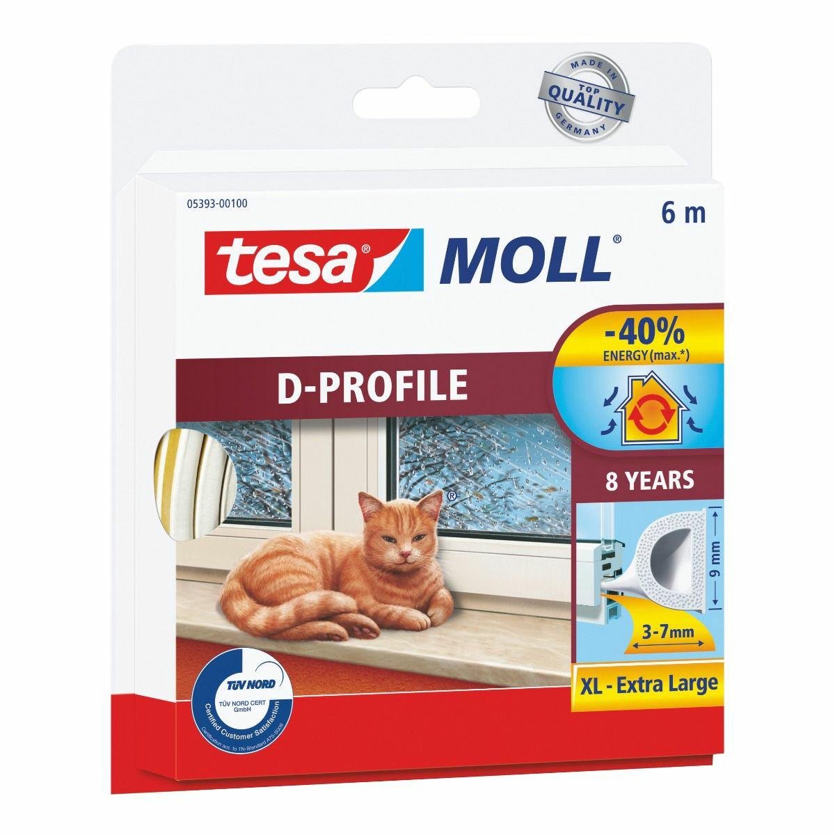 Tesa moll - chiusura finestra - profilo d - 6m - biam