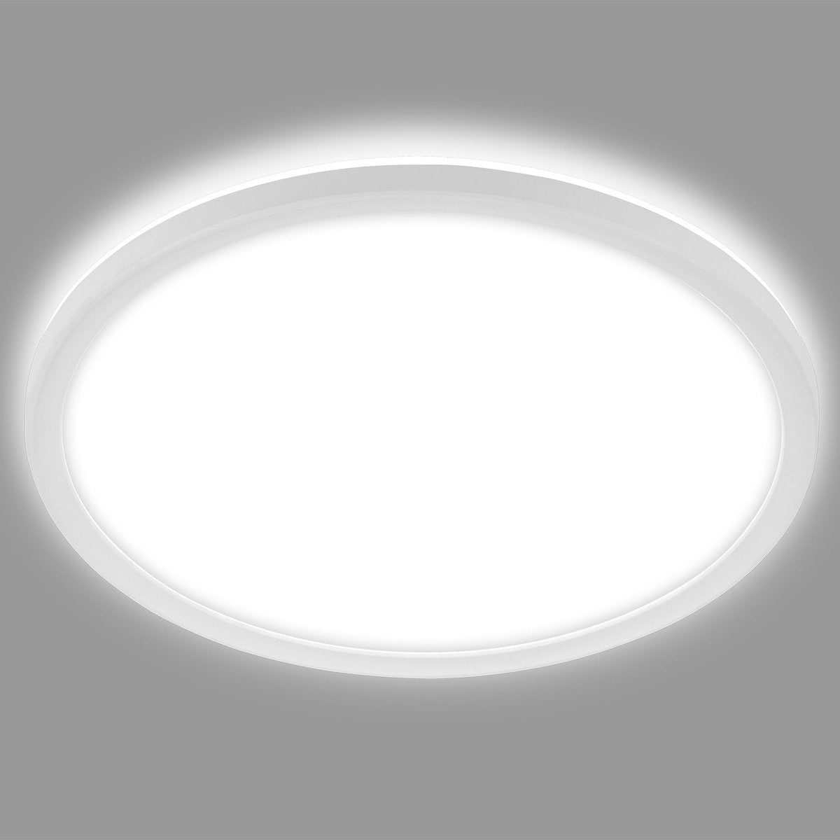 Briloner - led badkamerverlichting - plafondlamp met achtergrondverlichting - plafonniére badkamer - ip44 - ø29 cm - wit