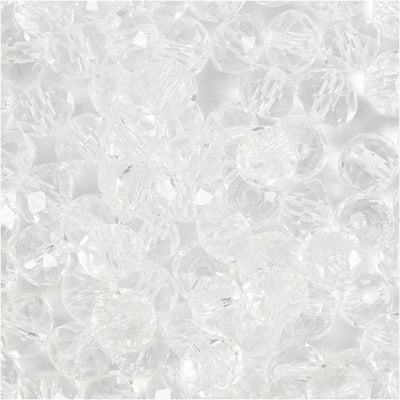 Creative Company Facet Beads Crystal, 100 °.
