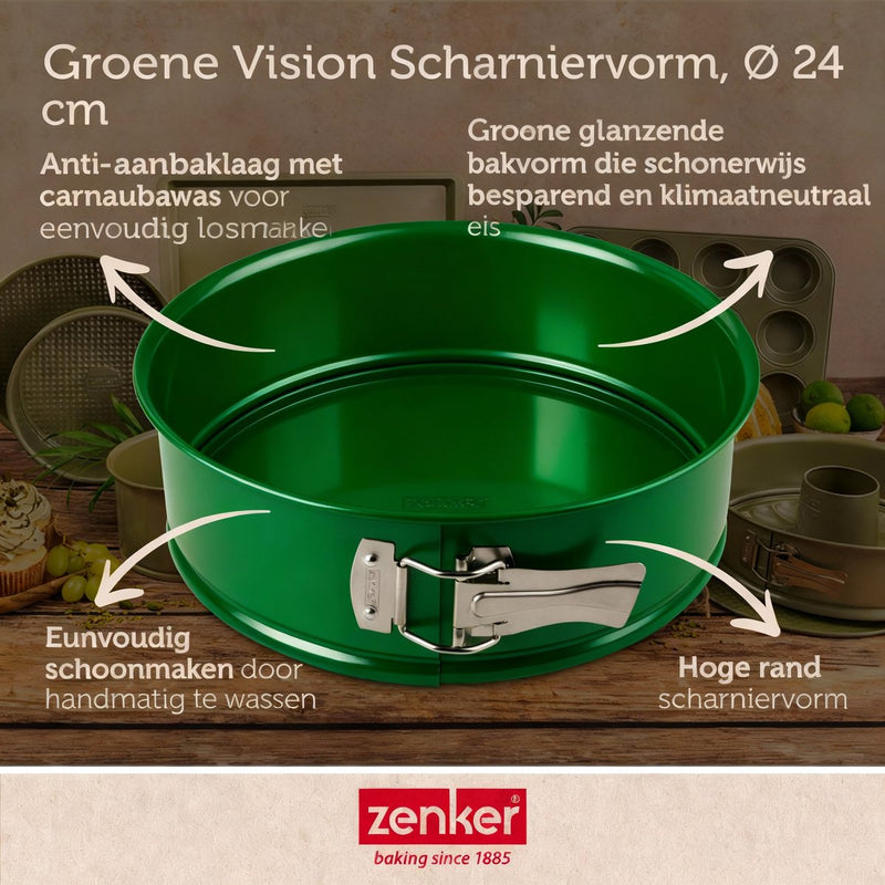 Zenker springvorm met scharnier 24 cm green vision