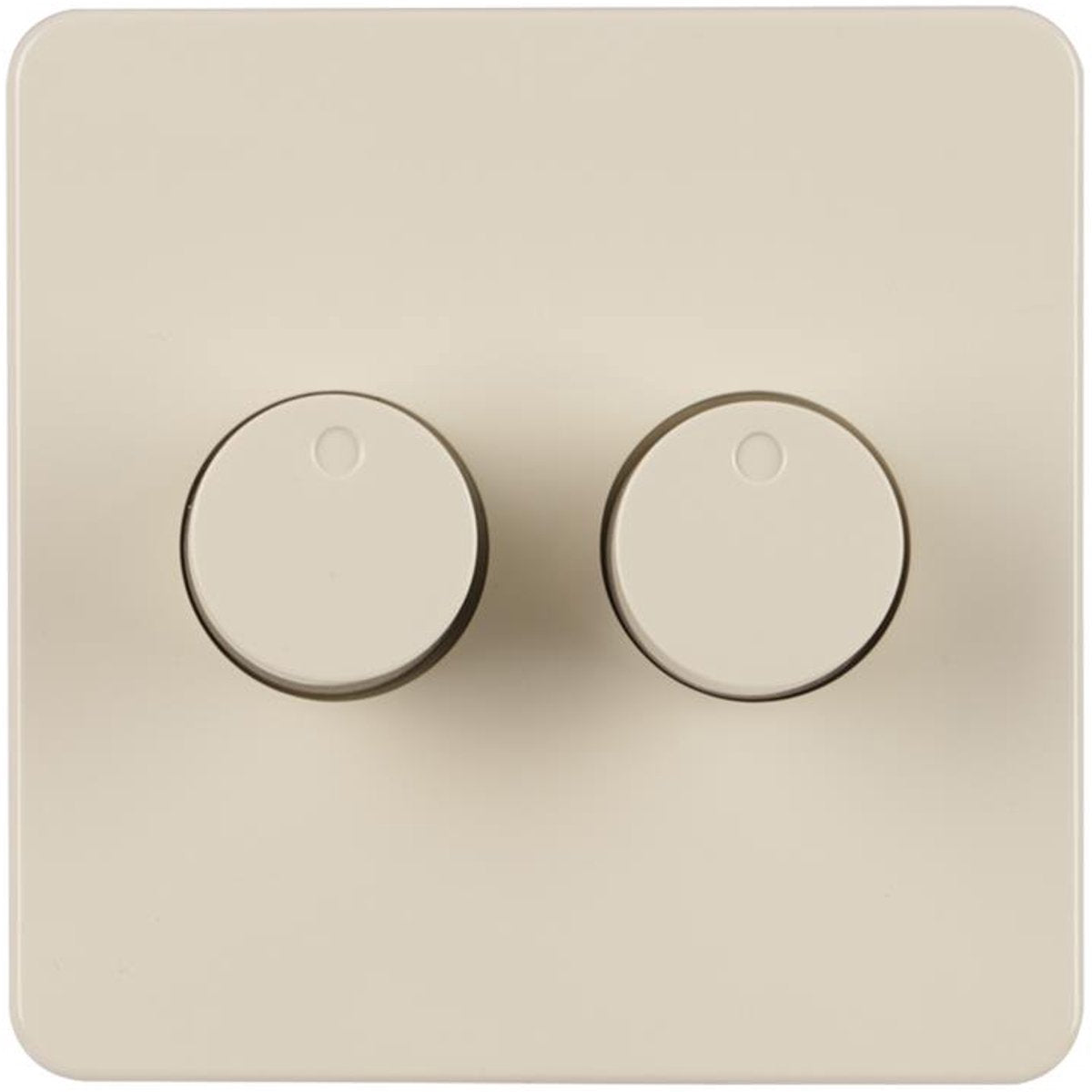 Peha inbouw centraalplaat crème met knop voor duo dimmer