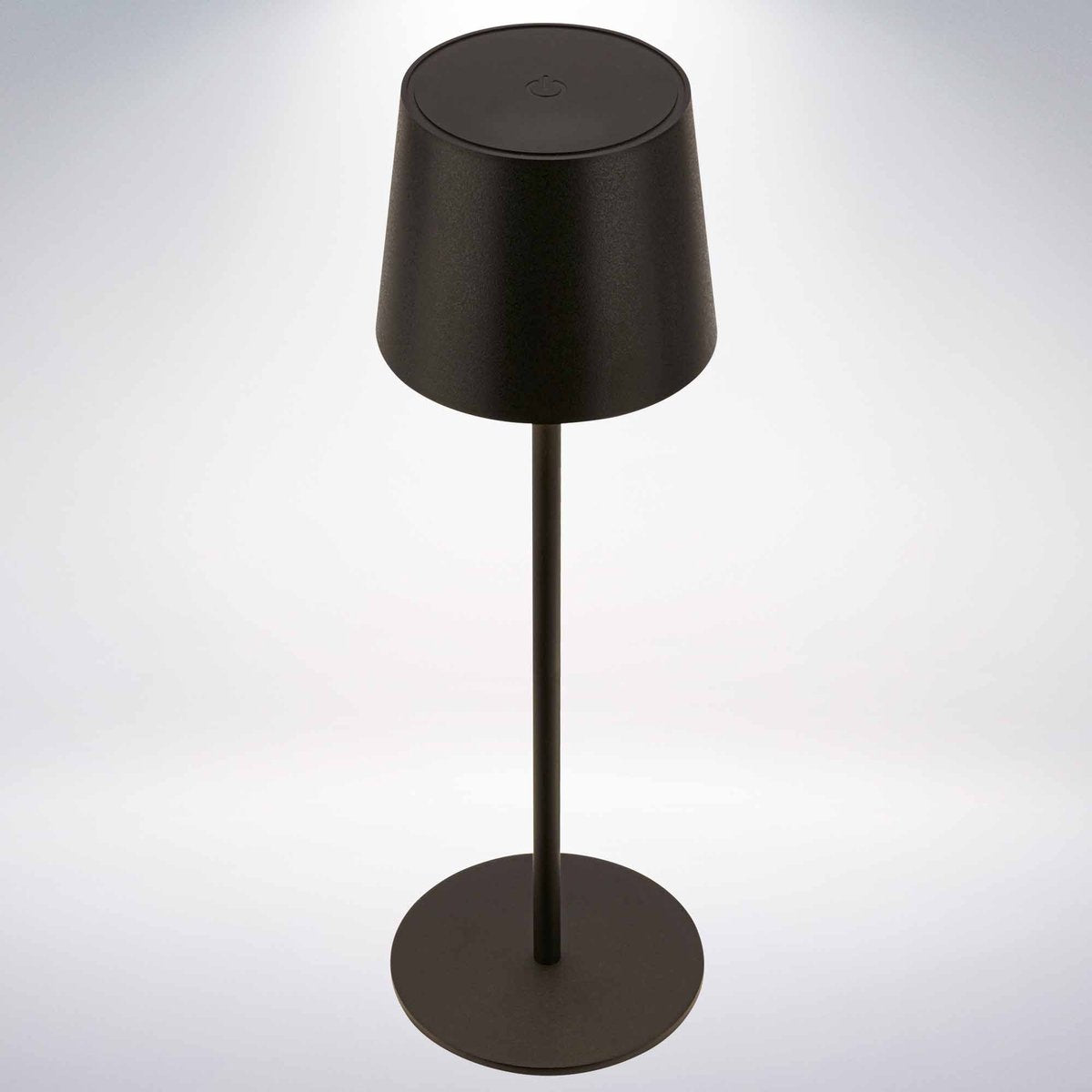 B.k.licht briloner suta - lampada da tavolo a led ricaricabile - dimmerabile - wireless - altezza 33 cm - ip44 - per interni ed esterni - a batteria - nero