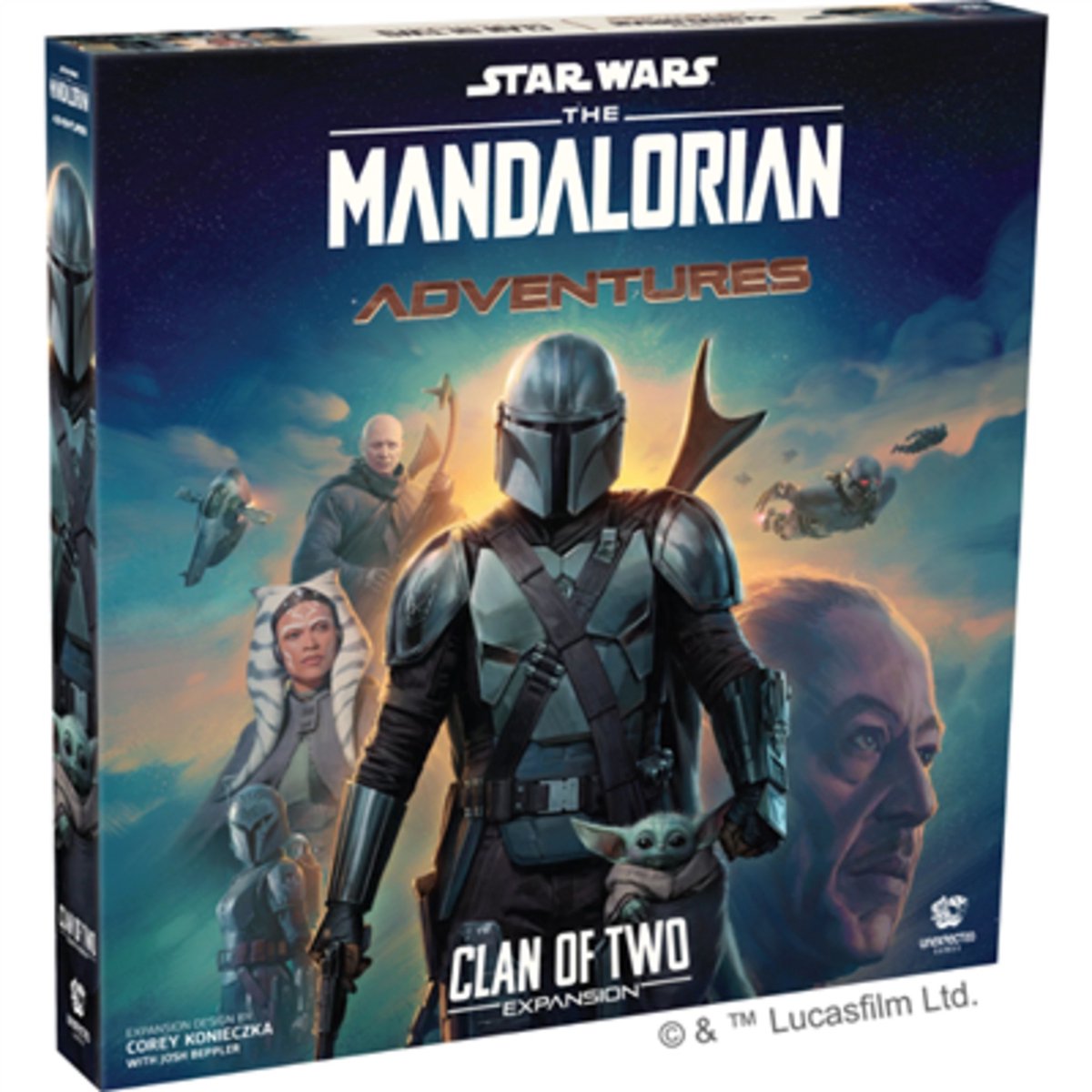 Asmodee Star Wars gioco da tavolo Mandalorian Adventures espansione clan of two.