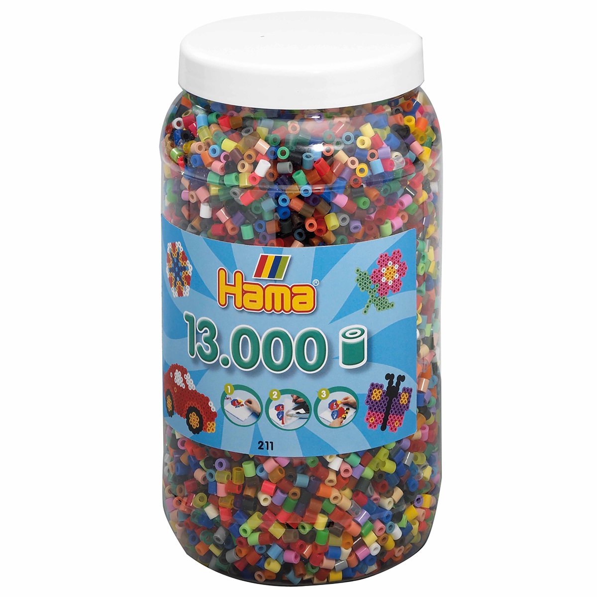 Hama Iron Beads in Pot Mix (068), 13,000.