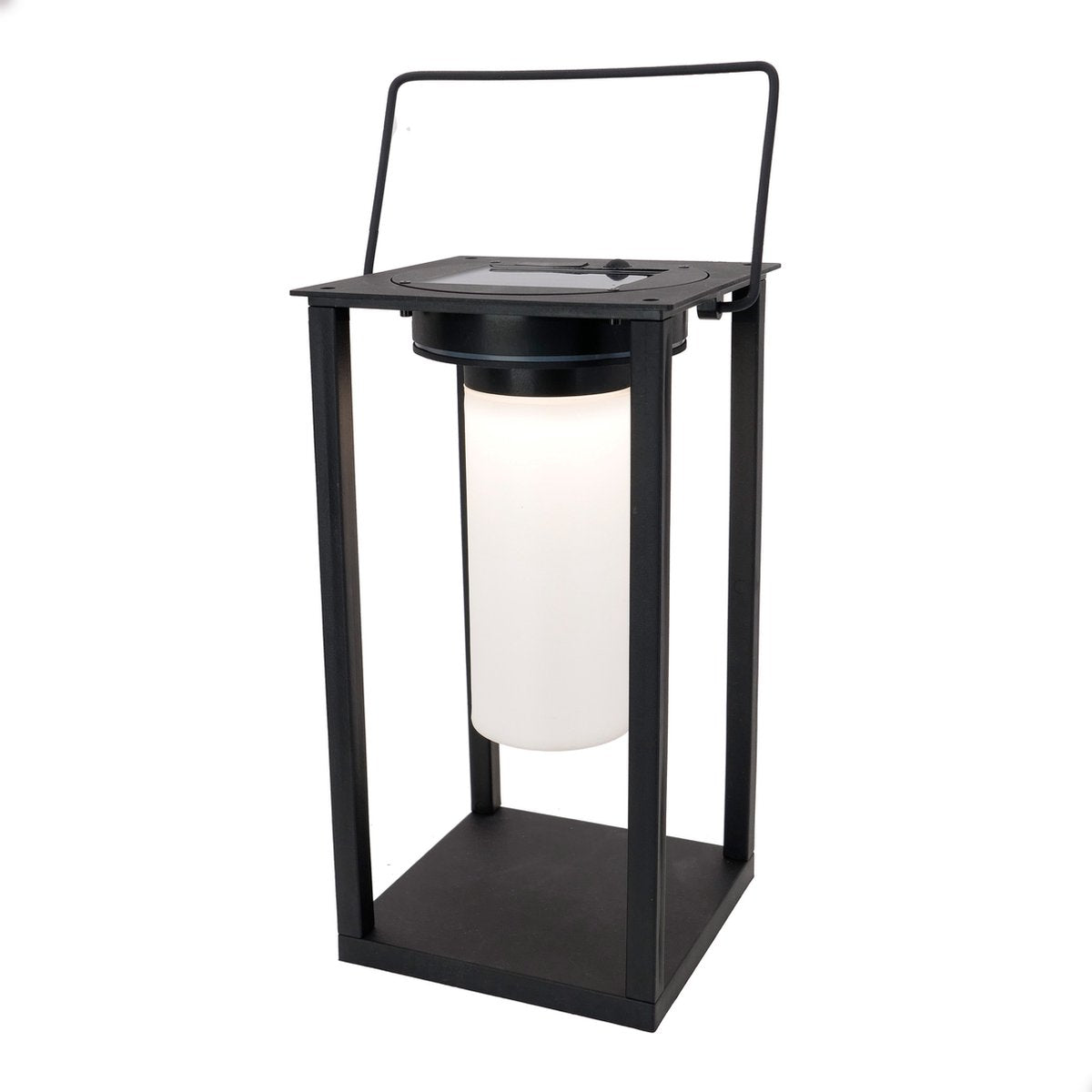 Lampada da tavolo solare Eglo usigni da esterno - energia solare - LED - 28 cm - bianco e nero - ricaricabile