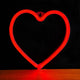 Forever flne07 - luce neon LED cuore rosso batteria + USB