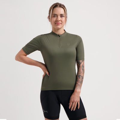 Maglia ciclismo Rogelli core donna - maniche corte - verde - s