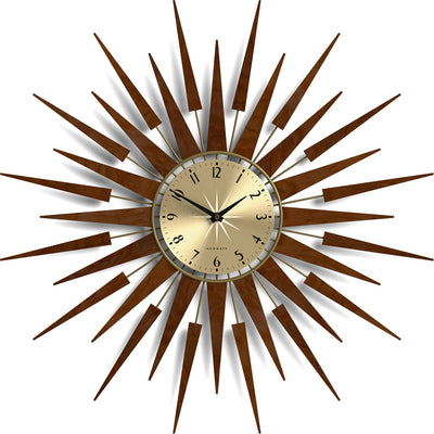 Newgate pluto - reloj de pared - madera oscura