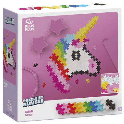 Plus plus puzzle by number unicorn plus-plus: 250 pieces (3929)
