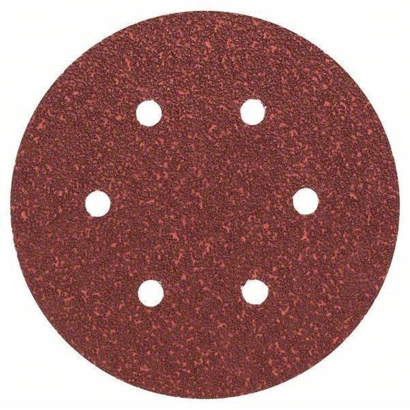 Juego de hojas de lija Bosch de 5 piezas para lijadoras excéntricas perforadas de 150 mm - grano 40