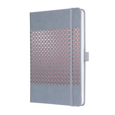 Sigel quaderno jolie - impress - a5 - copertina rigida - 174 pagine - a righe - carta 80 grammi - grigio ghiaccio - si-jn209