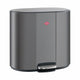 Wesco multicollector 3 prullenbak afvalscheiding (1x25 liter, 2x12 liter) | 49 liter | metaal - mat grafiet | pedaalemmer met soft close en geurfilter
