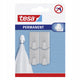Serie permanente Tesa - ganchos de pared de metal - 4 piezas - autoadhesivos - plateado