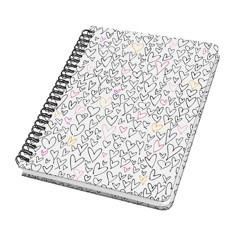 Quaderno a spirale Sigel - jolie - copertina rigida - a5 - 120 pagine - pois - carta da 100 grammi - cuori selvaggi - si-jn620