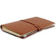 Cuaderno Peter Pauper - Voyager - Funda de piel - Nuez moscada - Con cierre de cordón - 12x20 cm