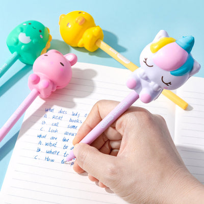 Lazy stars unicorn + rabbit squishy doll gel pen - 2 pcs
