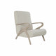 Poltrona arredo Dkd poliestere beige abete rosso (57 x 55 x 85 cm)