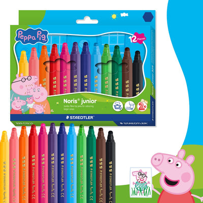 Staedtler pennarelli peppa pig x noris junior - set 12 pz