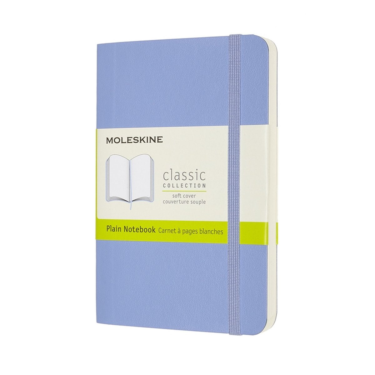 Moleskine classic notitieboek - pocket - softcover - blanco - hortensia blauw