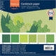 Cartulina creativa Florence Vaessen, papel para tarjetas resistente 216 g - verde, 24 piezas. 30,5x30,5cm